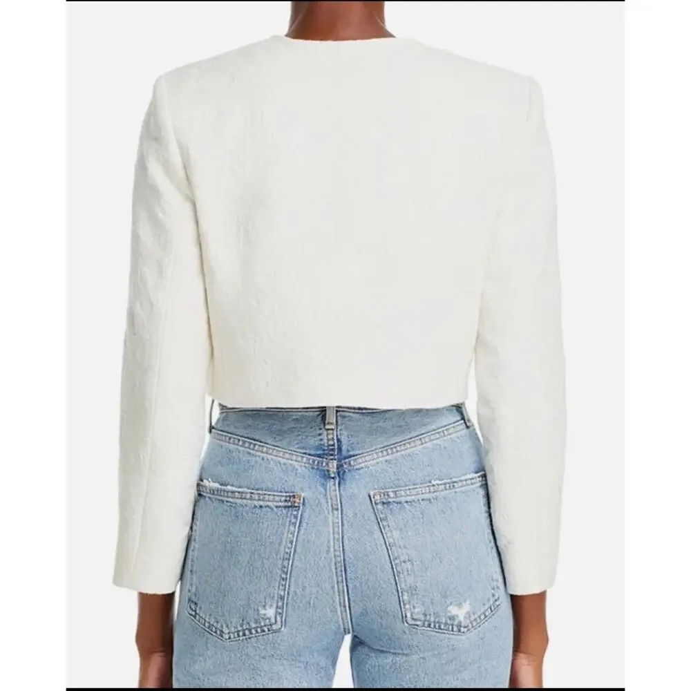 Derek lam 10 Crosby Juliette crop ivory blazer sz 0 - Picture 3 of 8